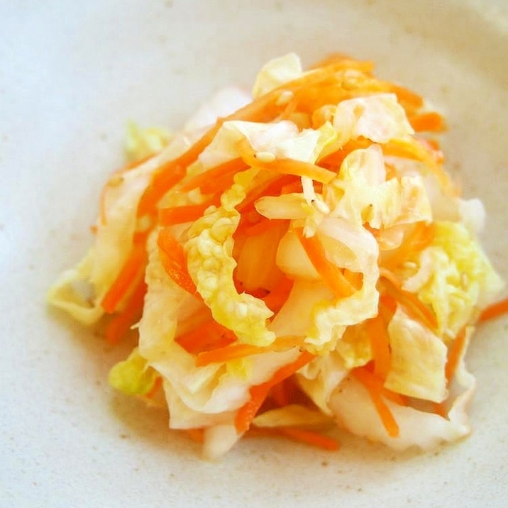 さっぱり!白菜と人参の酢の物♪